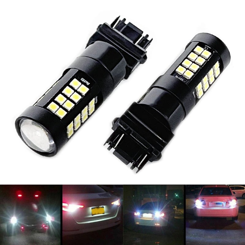 SOCAL-LED LIGHTING 3156 3157 Strobe Reverse Light LED Bulbs, 6000K Xenon White Super Bright Flashing Back up high Mount 3rd Brake Lights, Pack of 2 - Image 1